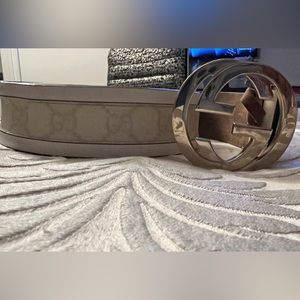 Unisex AUTHENTIC GUCCI Belt - off white